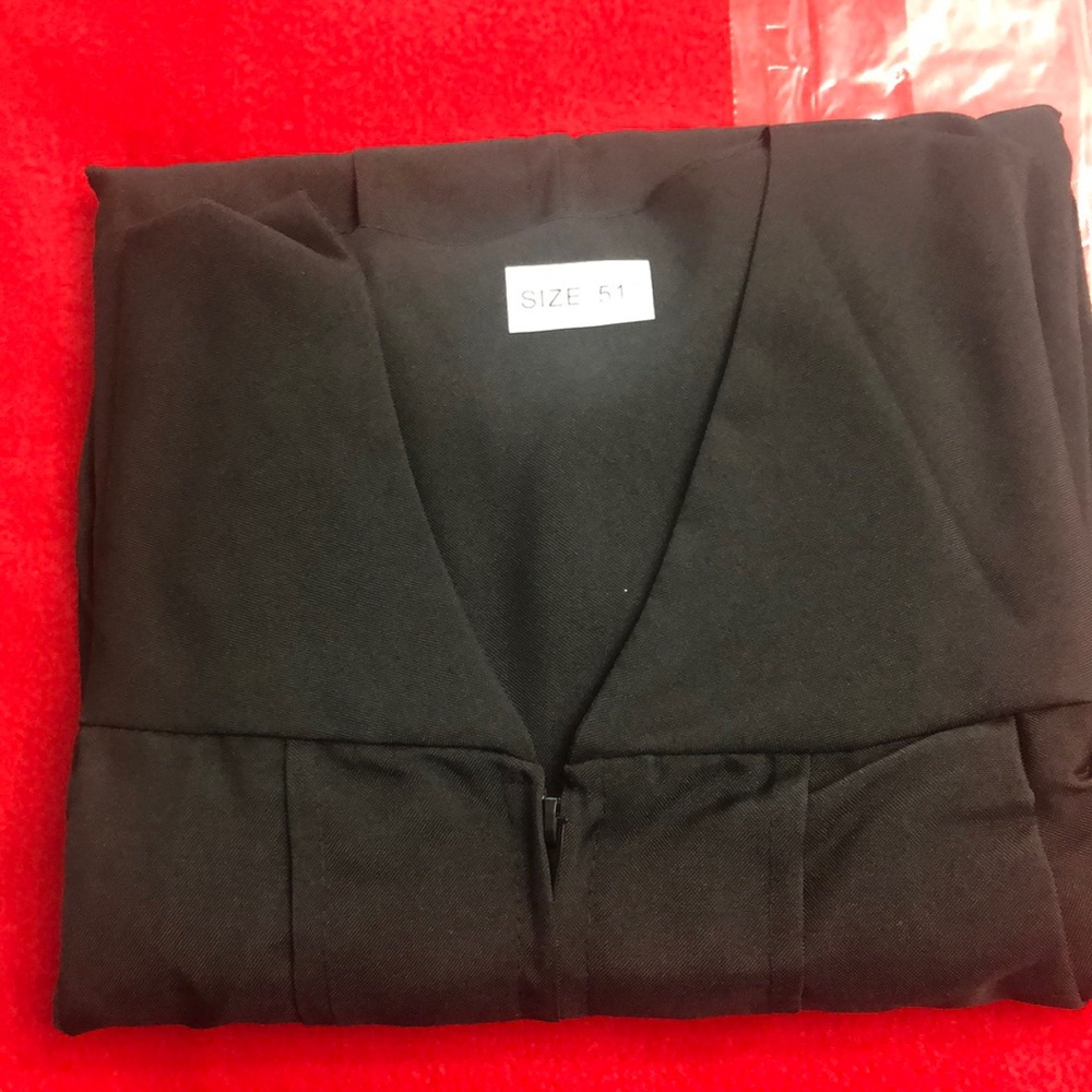 Black cap and gown
